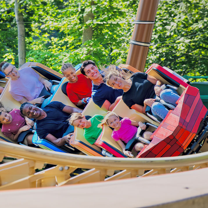 People enjoying camp snoopy