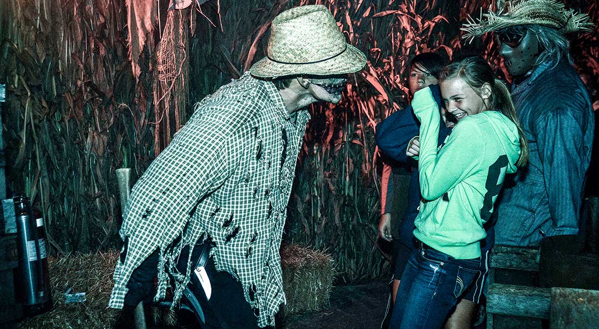 The scary corn maze at Kings Island's Halloween event